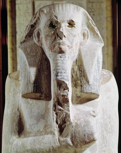 Estatua sentada del rey Djoser (detalle) de Egyptian 3rd Dynasty